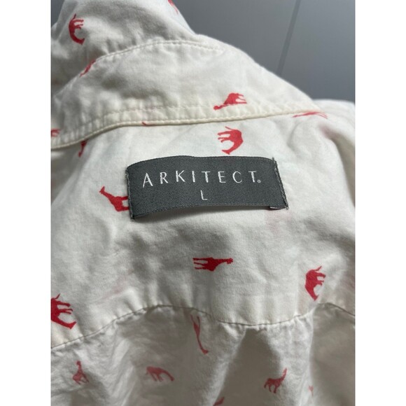 Vintage Men’s Giraffe Print Shirt Short Sleeve Button-Up Retro Animal - Picture 4 of 4